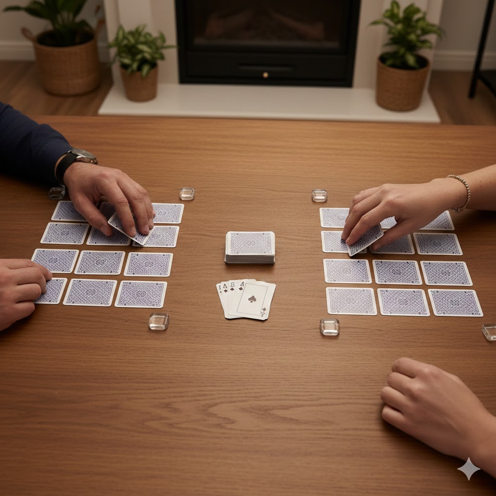 golf kortspill oppsett.