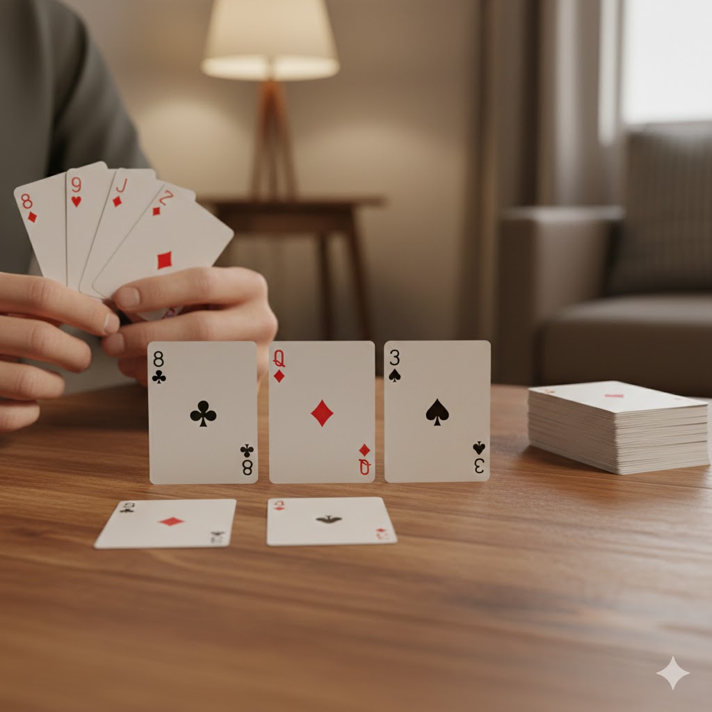 idiot kortspill oppsett