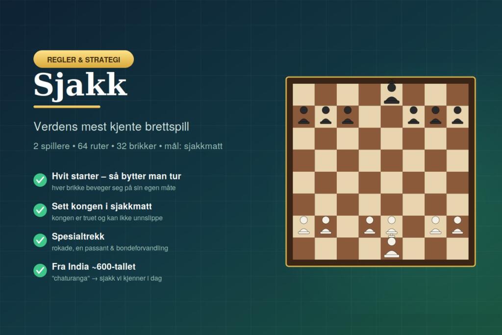 Sjakk - regler, brikker og strategier